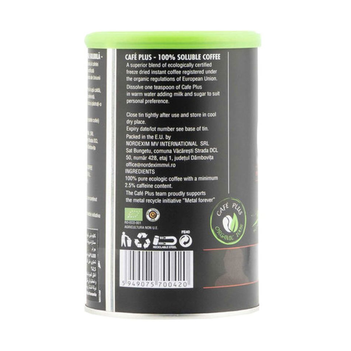 Cà phê hòa tan hữu cơ 100g - Café Plus