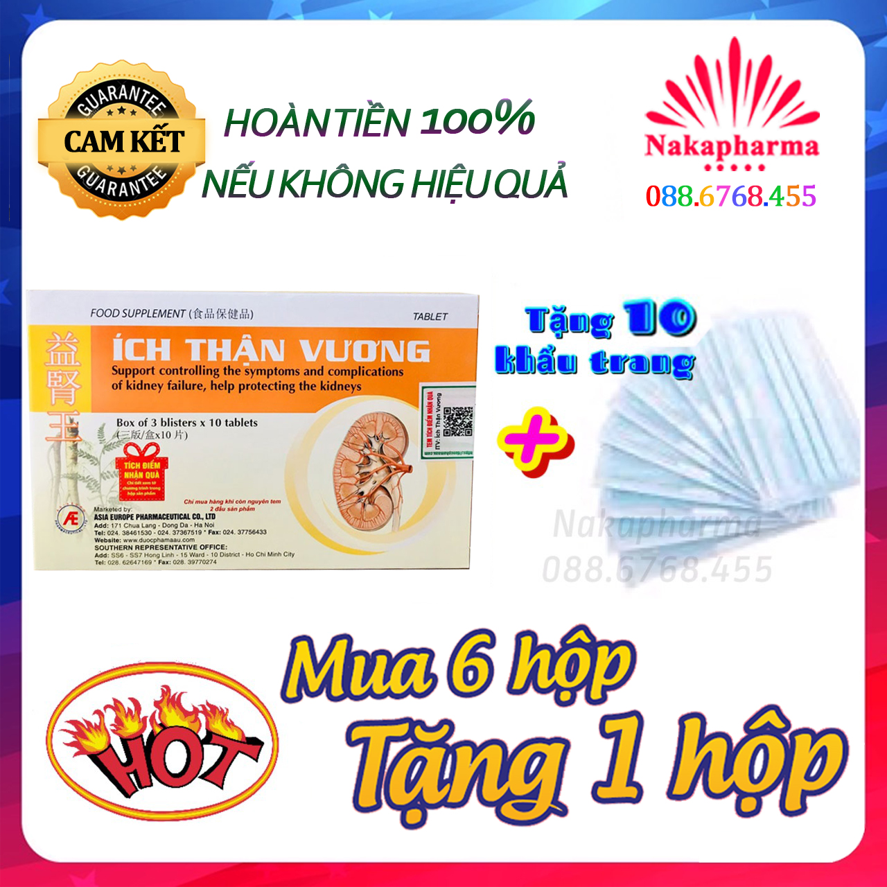 ✅ [6 TẶNG 1] Ích Thận Vương – Giúp bảo vệ thận, ngừa suy thận mạn, tăng cường chức năng thận