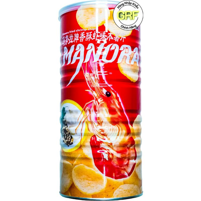Bánh Snack Tôm/Cua MANORA 90g Lon Đỏ/Hồng [Hàng Nhập Thái Lan]