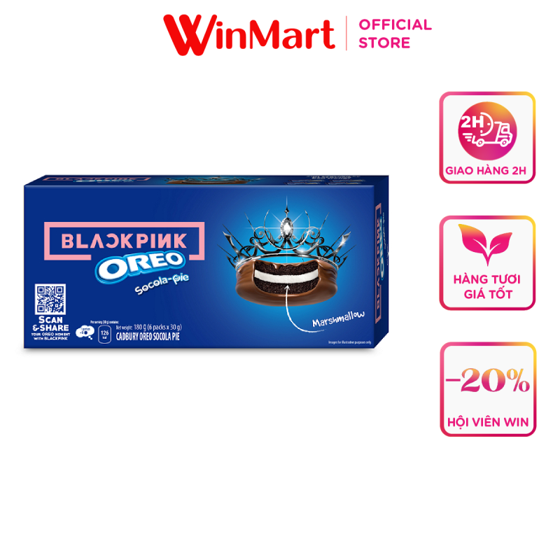 -Bánh Socola Pie Cadbury Oreo hộp 180g