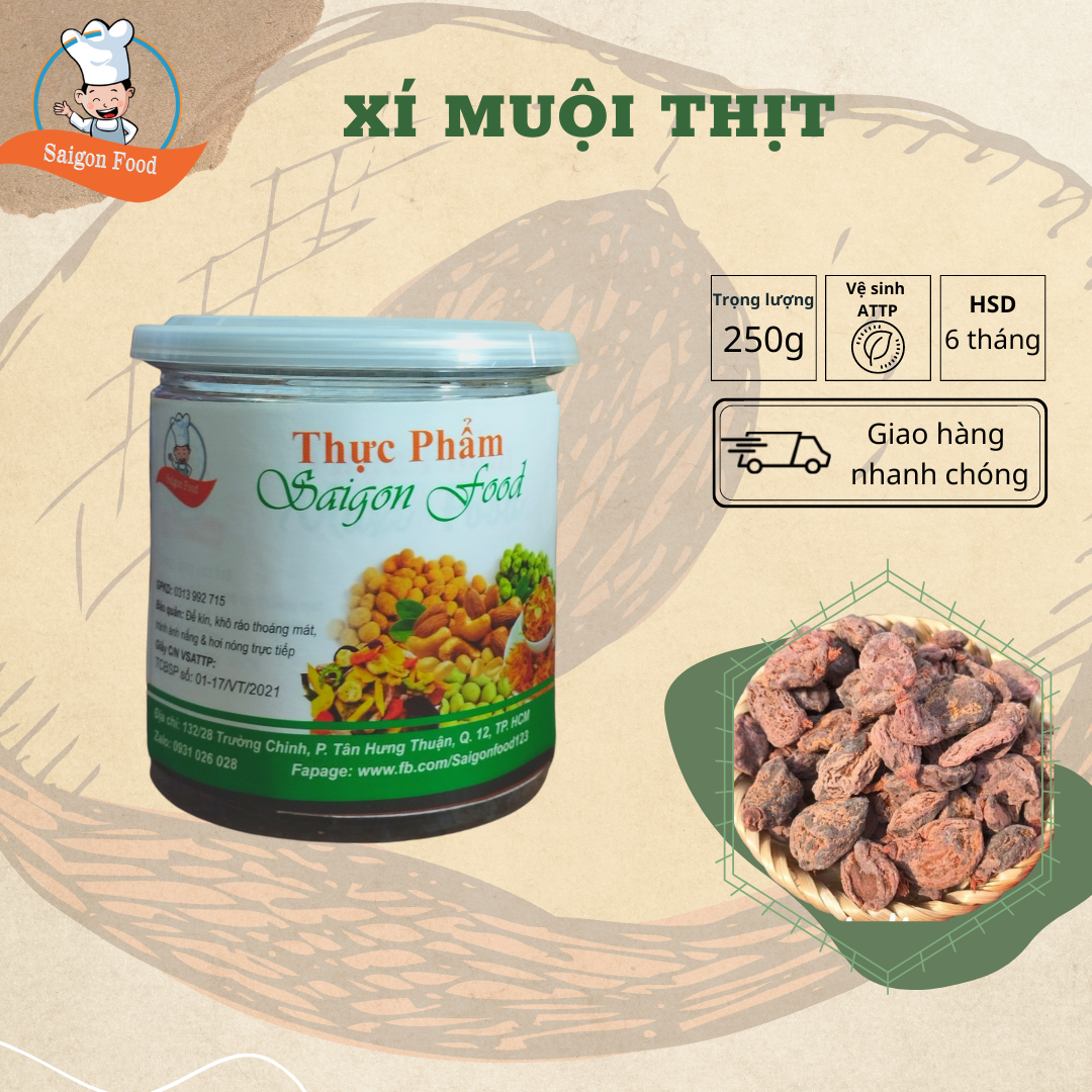 Ô mai xí muội thịt chua ngọt saigonfood 250g