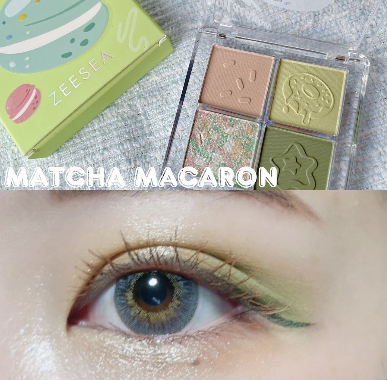 ZEESEA Bảng Phấn Mắt 4 Ô Dessert Collection Eyeshadow Palette Matcha Macaron
