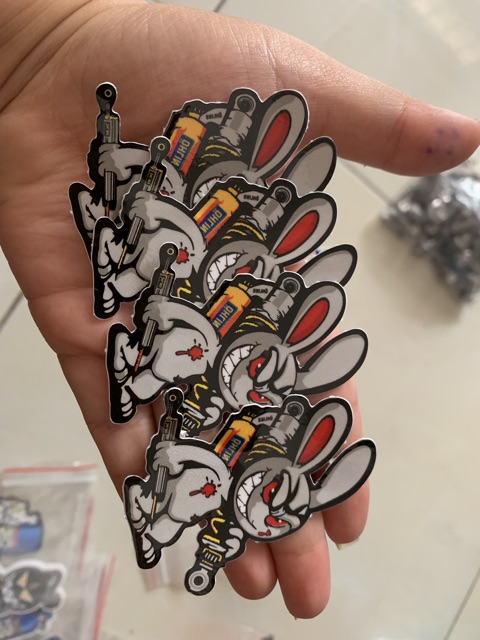 TEM STICKER NHỎ DÁN XE NGẦU BÁ CHÁY