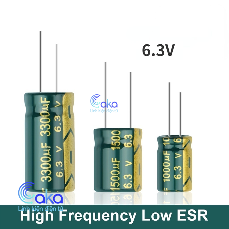 Tụ hóa, tụ phân cực 6.3v 1000uf 1500uf 3300uf tần số cao