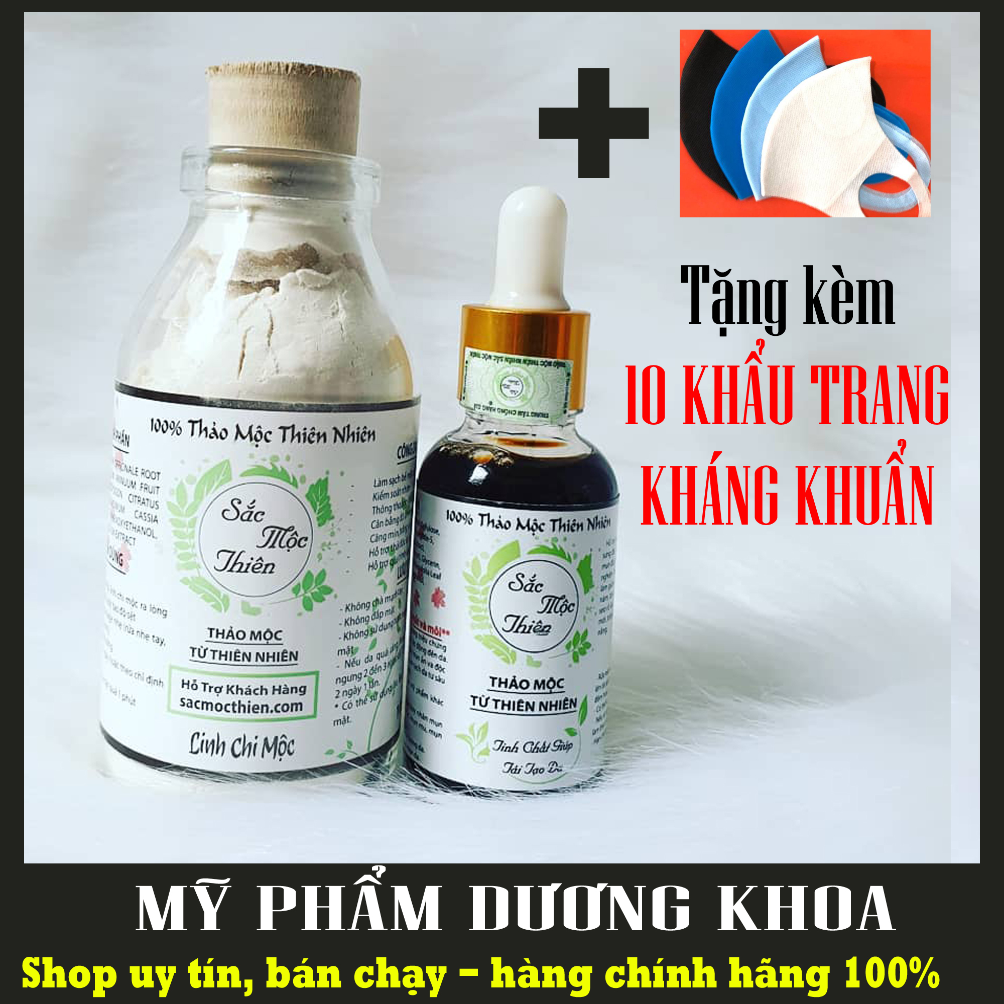 Combo tái tạo sắc mộc thiên 30ml và Linh Chi Bột