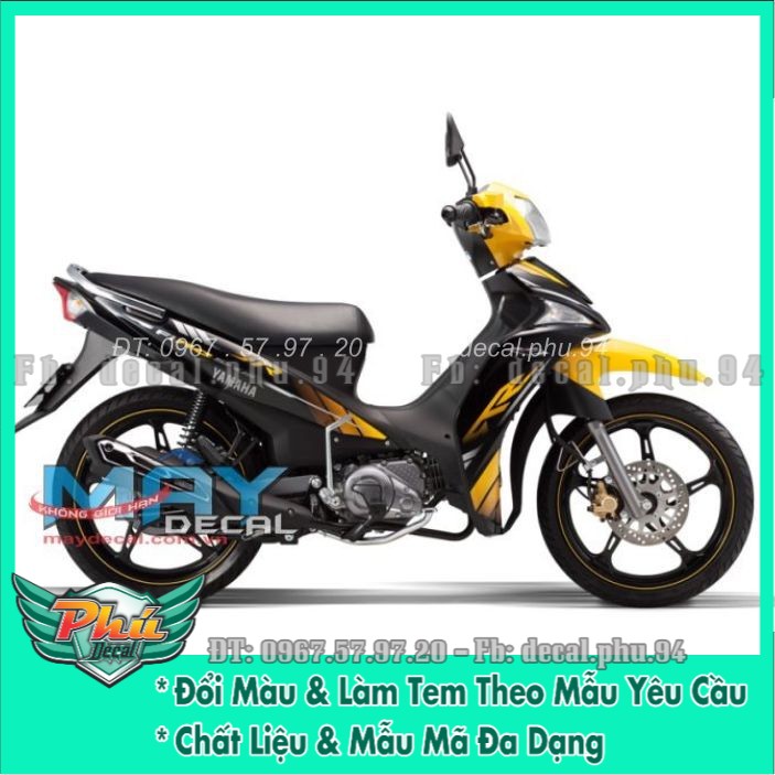 Tem rời Sirius Fi copy Zin Rc vàng đen