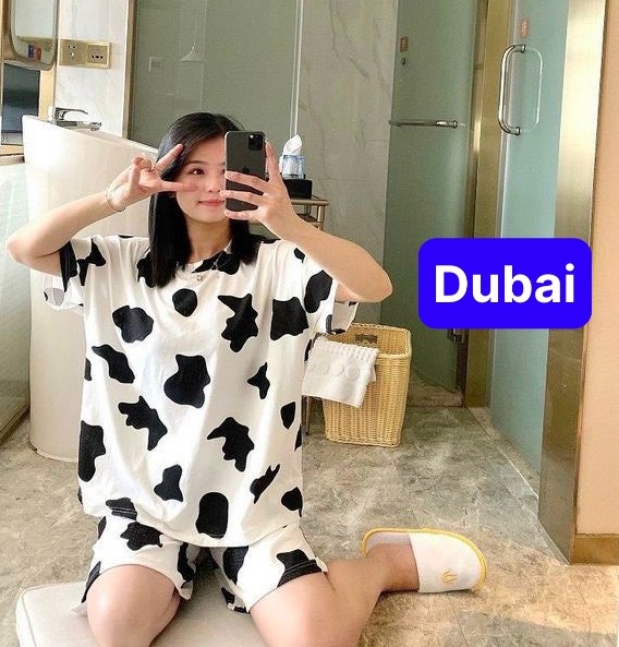 ĐỒ BỘ SÉT THỂ THAO NỮ BÒ SỮA SANG CHẢNH MÙA HÈ 2021 SÉT ĐỒ MẶC Ở NHÀ BỘ ĐỒ NGỦ CAO CẤP - DUBAI FASHION