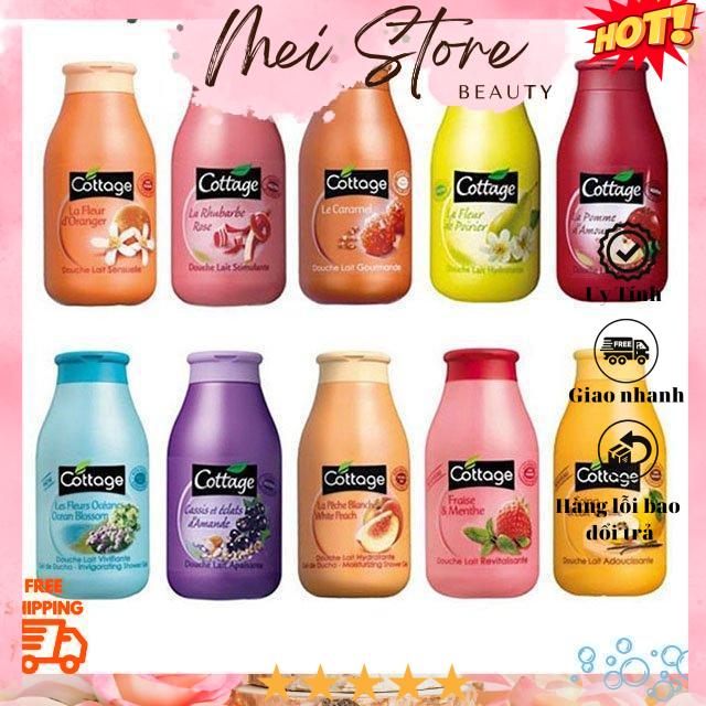 [GIẢM 5% ĐƠN 129K]💦 💦 Combo 2 Chai Sữa Tắm Cottage Pháp 250ml💦 💦