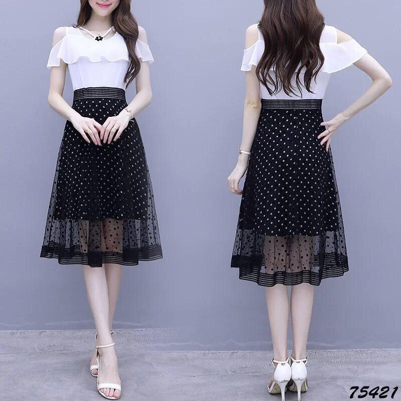 đầm xòe chấm bi cực sang chảnh
