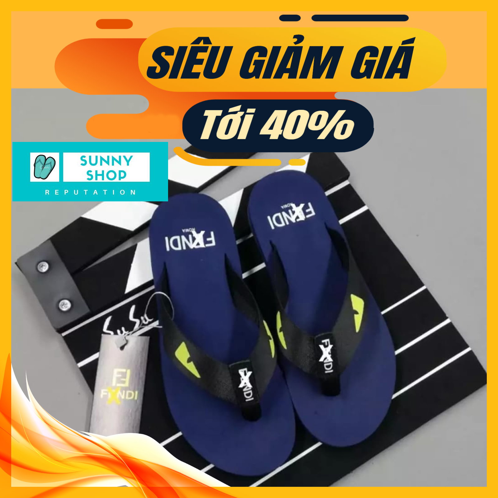 Dép kẹp nam mắt cáo F.D (7 Màu)