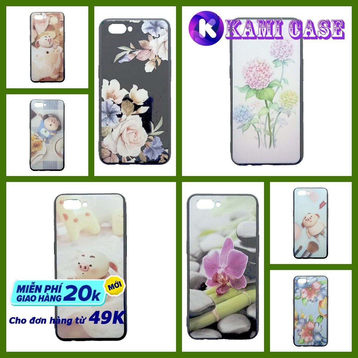[HCM]Ốp Lưng OPPO A3s Cứng Bóng Viền Dẻo