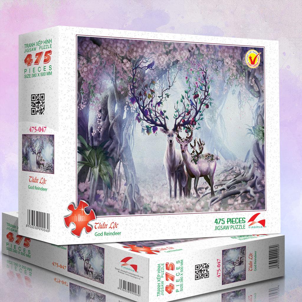 Tranh xếp hình 475 mảnh - thần lộc