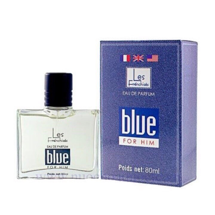 💙 Nước Hoa Nam Les Frénchisés Blue For Him 80ml – Lôi Cuốn, Lãng Mạn, Nam Tính