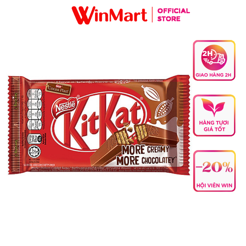 - Bánh socola Kitkat Nestle' gói 35g