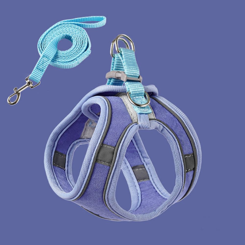 RUMI Với dây đeo phản quang Dành cho mèo con, thỏ Vest Harness Chống rò rỉ Mềm Thoáng khí Cat Harness Pets Vest Cat Collar Phụ kiện cho mèo