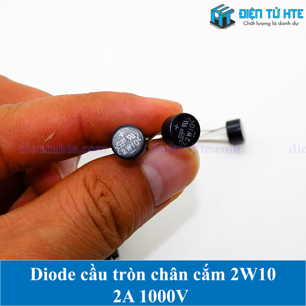 Bộ 5 Diode cầu 2A 1000V tròn chân cắm 2W10 SEP