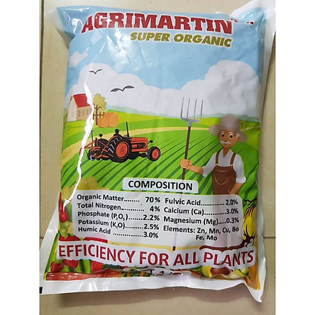 Gói 1kg Phân bón hữu cơ cao cấp Agrimartin