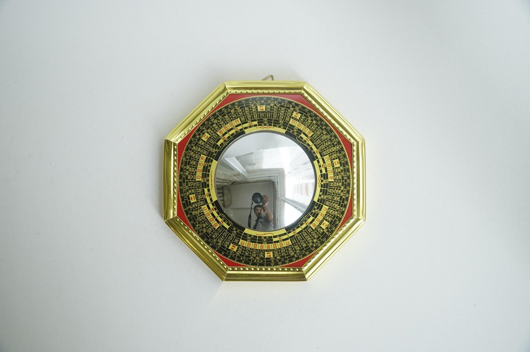 Gương bát quái La Kinh lồi treo cửa trấn trạch hóa giải phong thủy xấu - Kèm sớ hướng dẫn treo