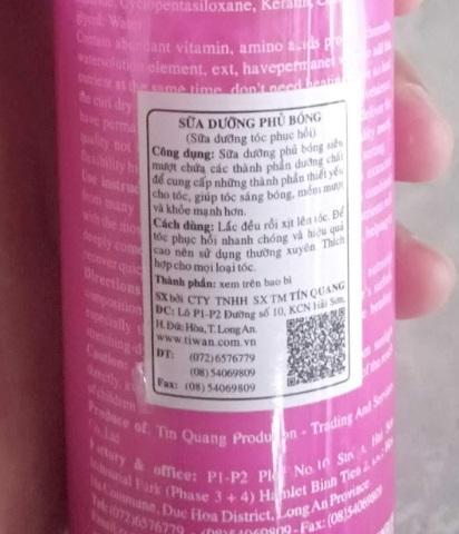 Xịt dưỡng tóc phủ bóng Tiwan 250ml