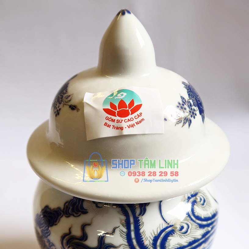 Choé thờ Bát Tràng men xanh ShopTamlinh
