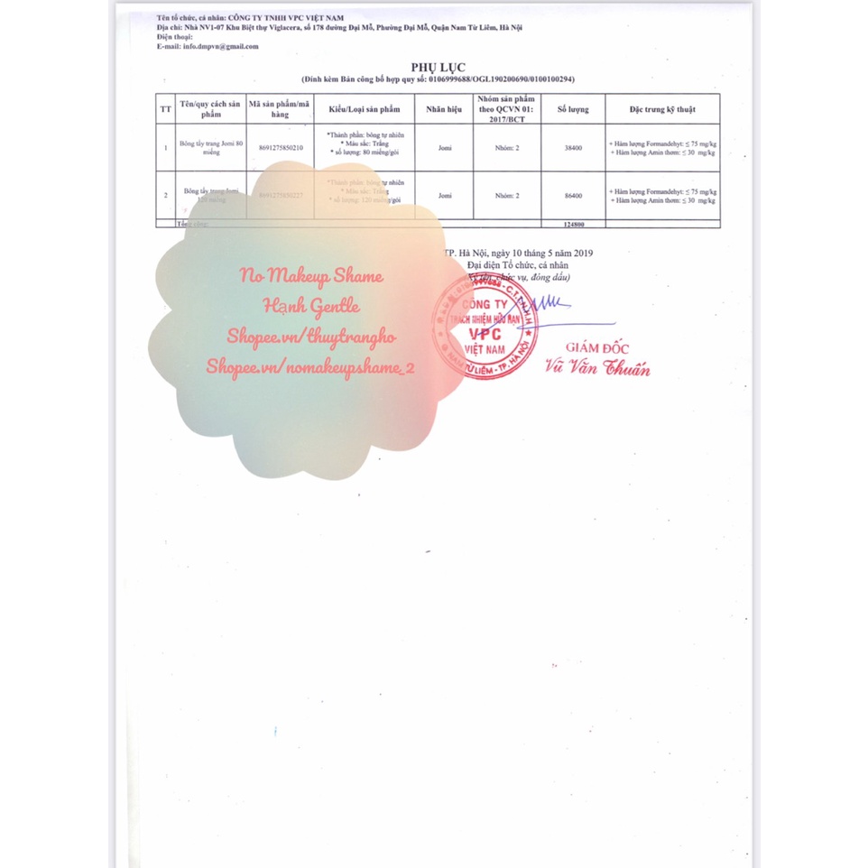 [80M-120M] Bông tẩy trang Jomi 100% Cotton Pads