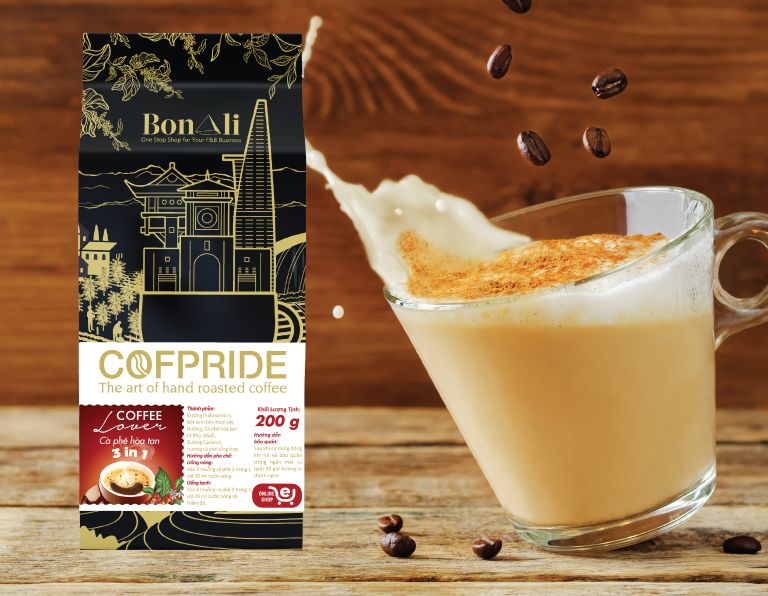 COMBO 2 TÚI 200G CÀ PHÊ COFPRIDE LOVER 3 IN 1 - THƠM NGON (200G/ TÚI)