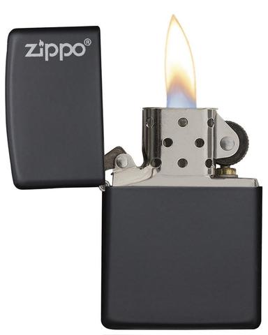 Zippo Black Matte with Zippo Logo