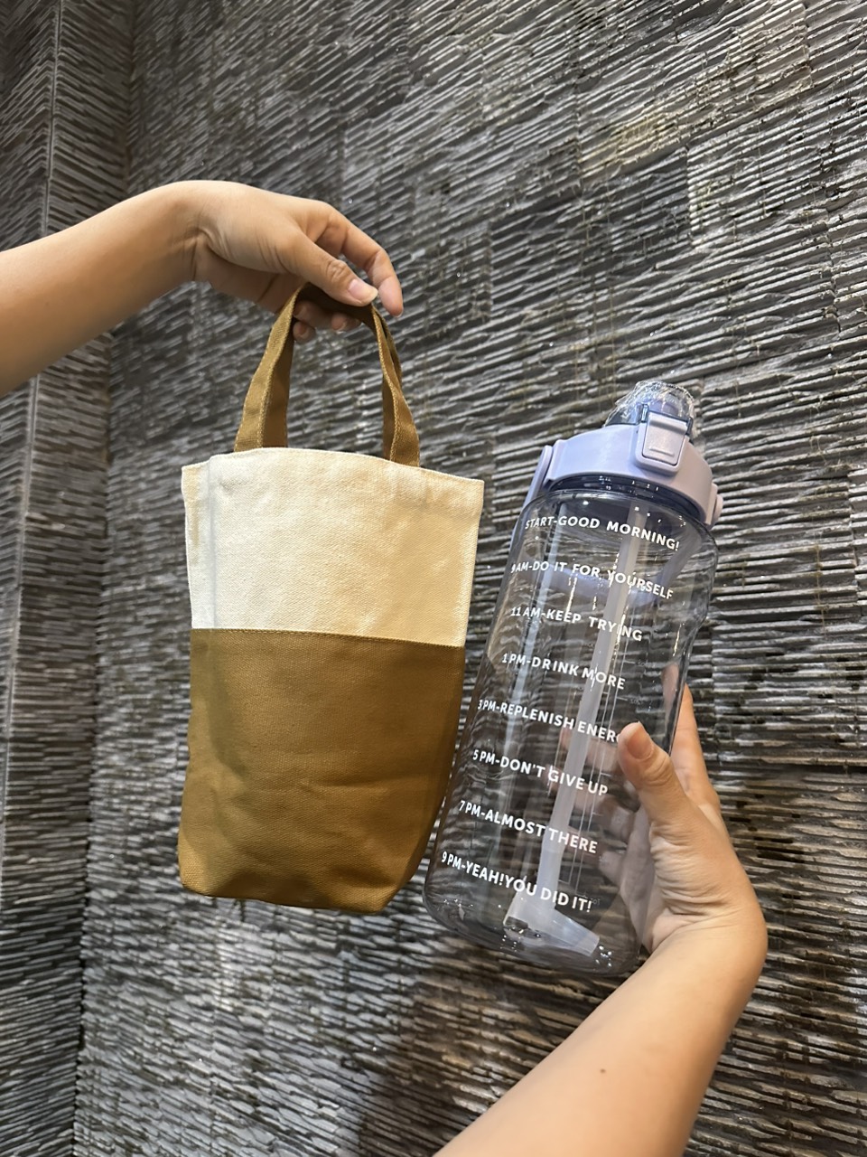 Túi Đựng Bình Nước XinhStore Mẫu Trơn