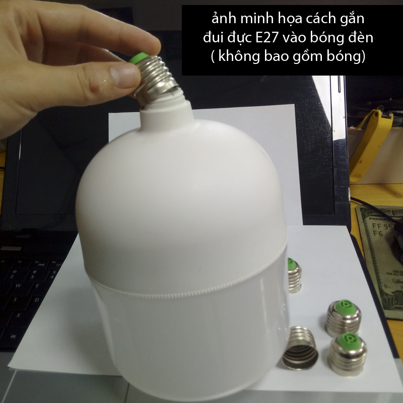 Bộ 5 cái Đuôi đực E27, Sửa và thay thế bóng đèn LED Bulb
