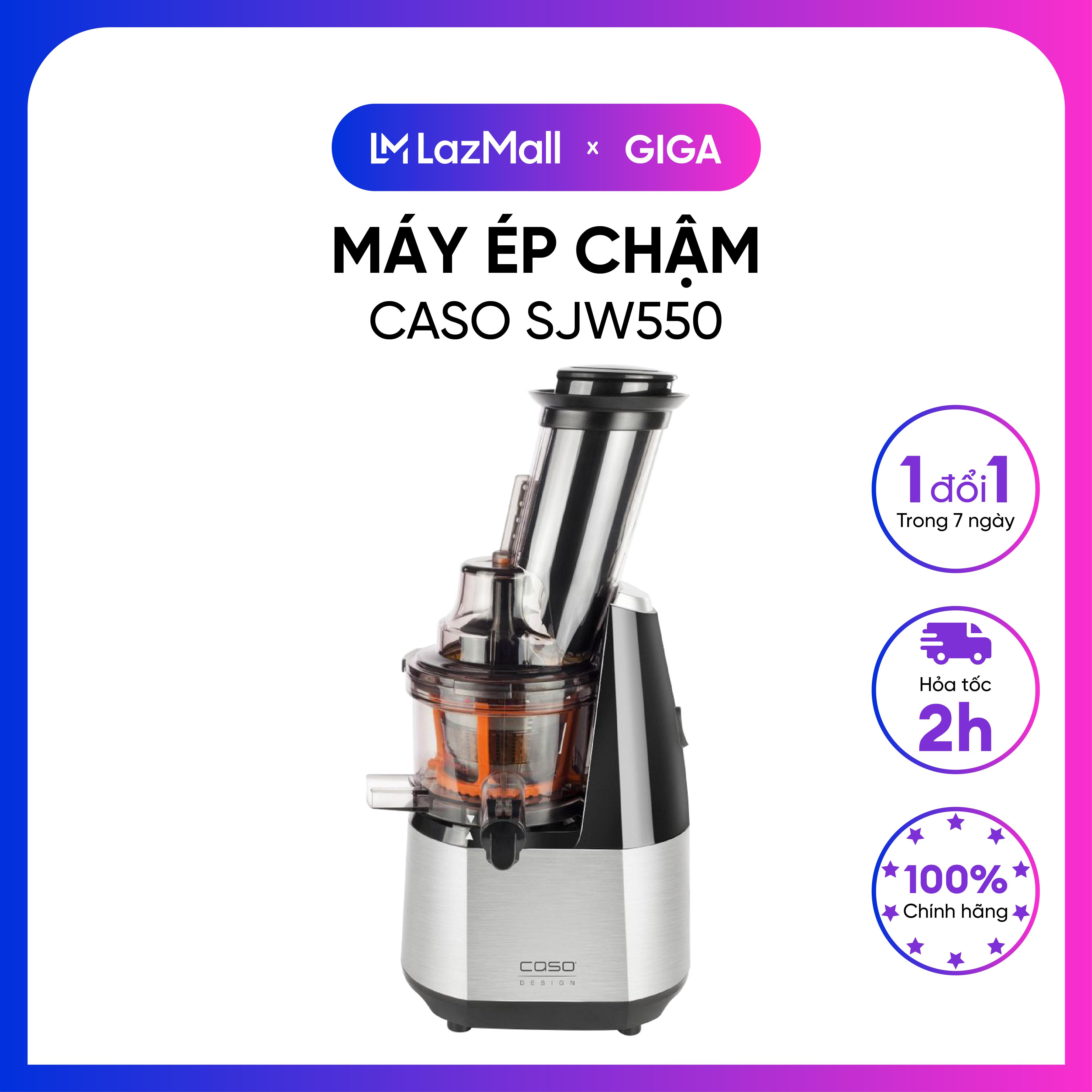[ Hỏa tốc HN - HCM ]  Máy ép chậm CASO SJW550