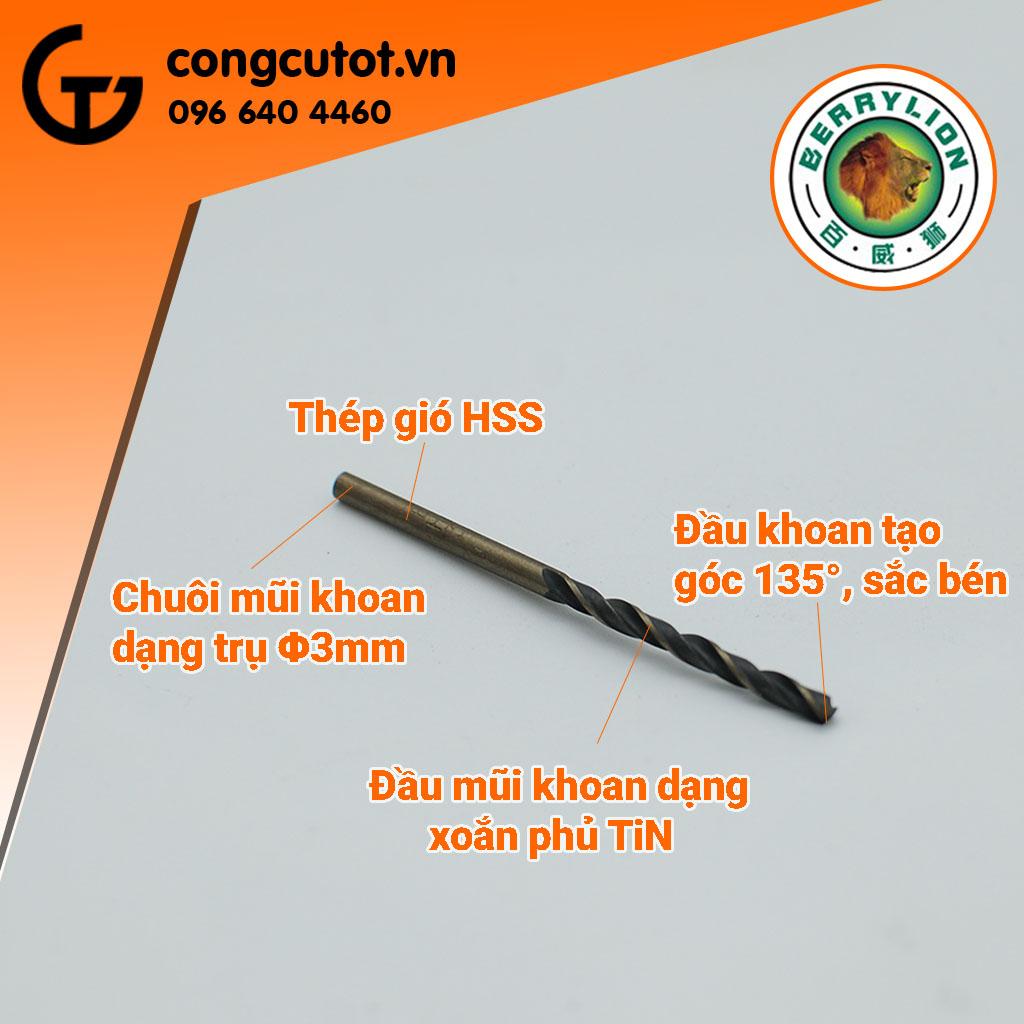 Mũi khoan inox Berrylion