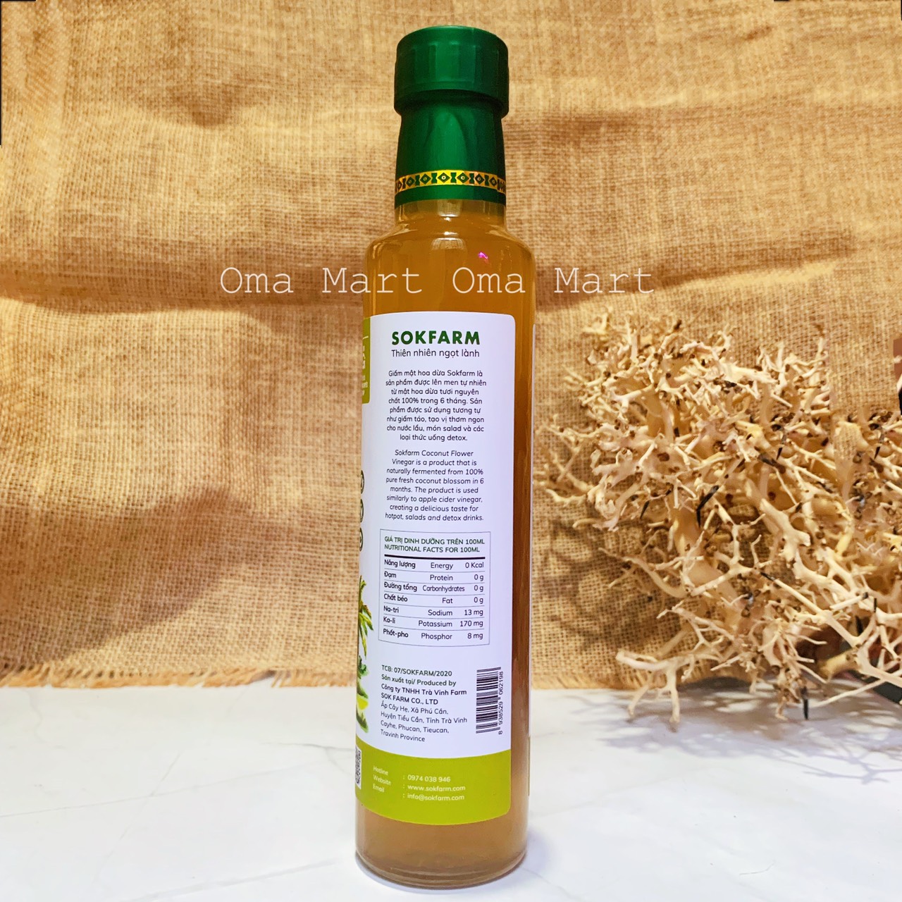 Giấm mật hoa dừa Sokfarm 265m