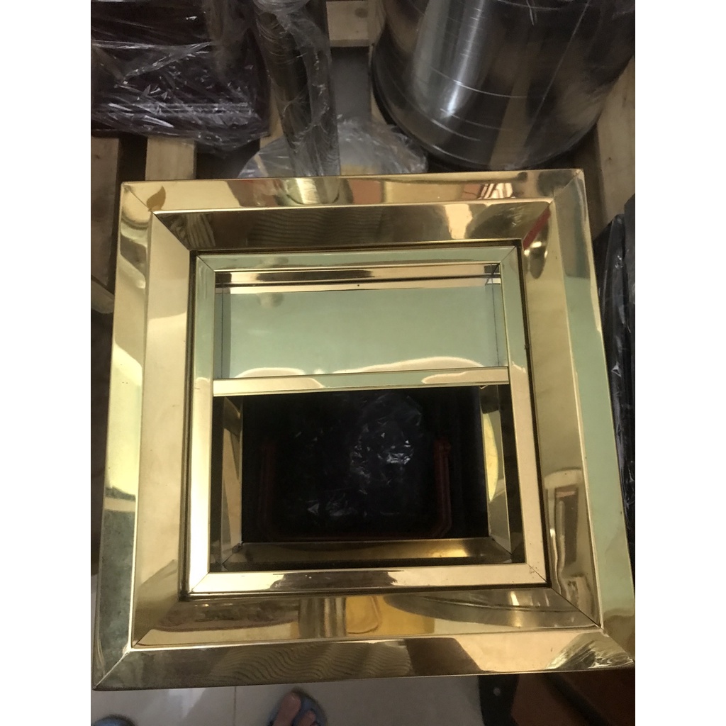 Thùng rác inox đá hoa cương - Thùng rác trang trí