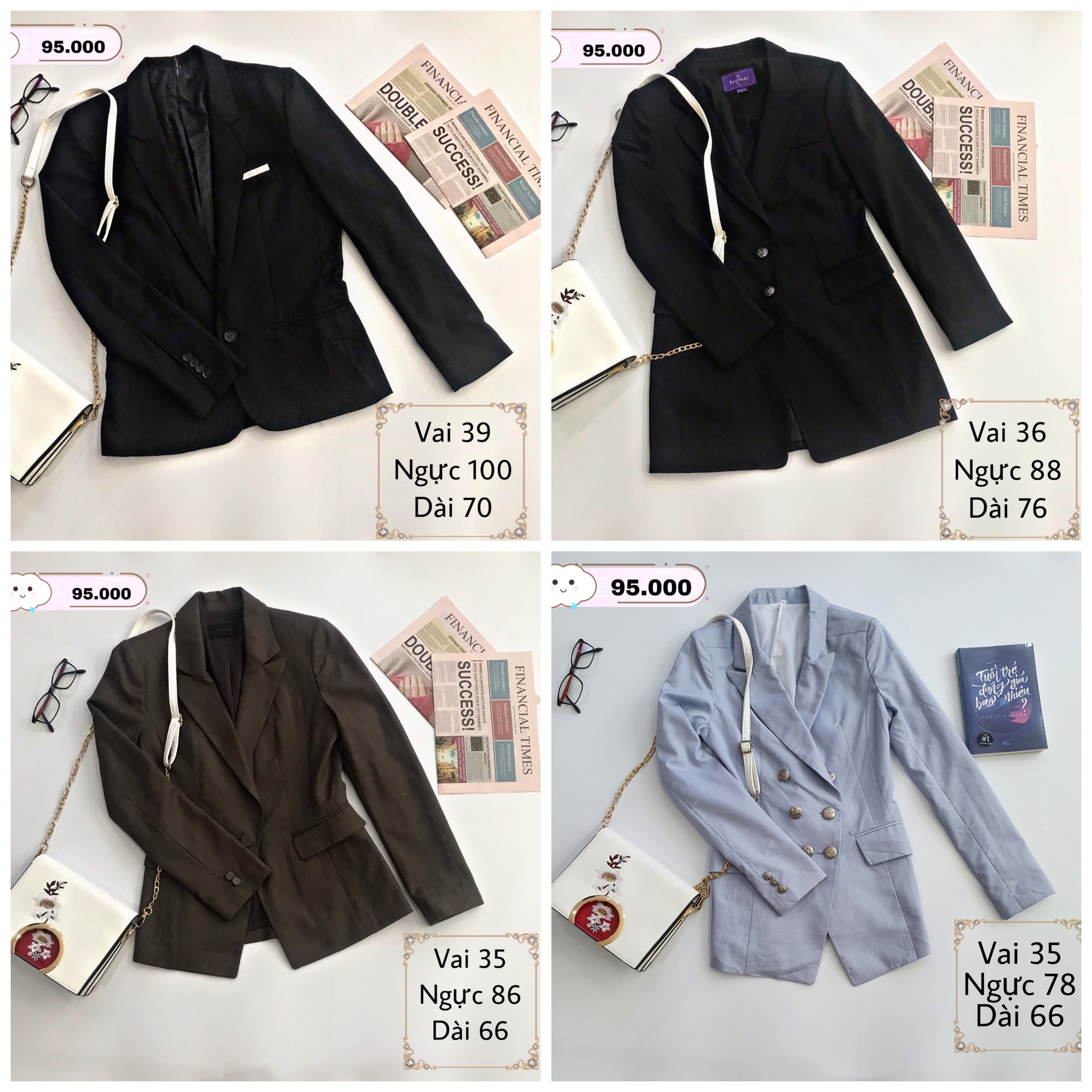Vest, blazer nữ [2hand] đồng giá 95k