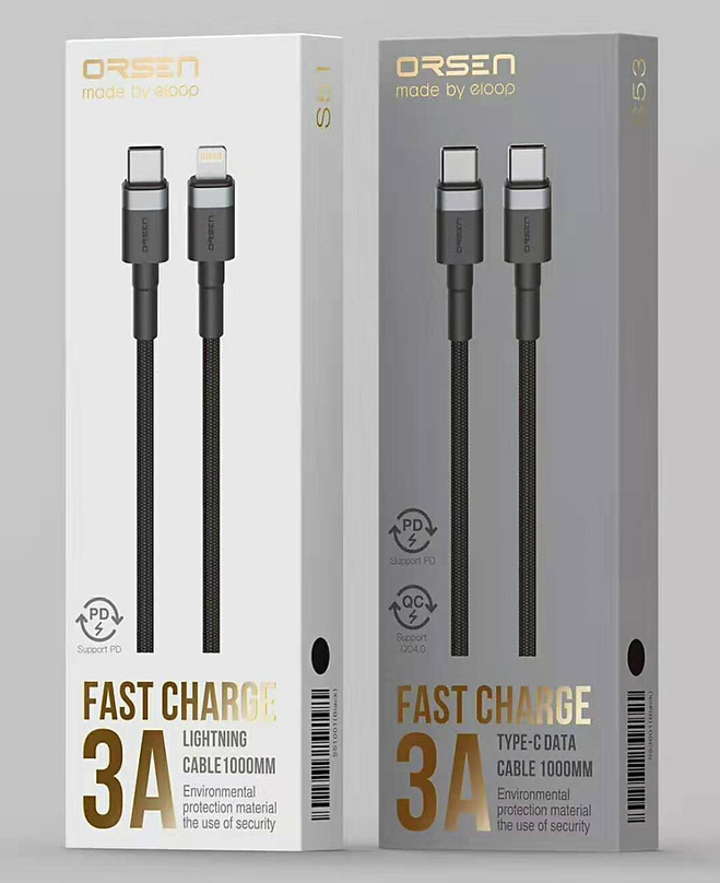 Cáp Sạc Iphone ELOOP S51 Type-C 3A to Lightning, Dài 1 mét - Hãng Phân Phối Chính Thức