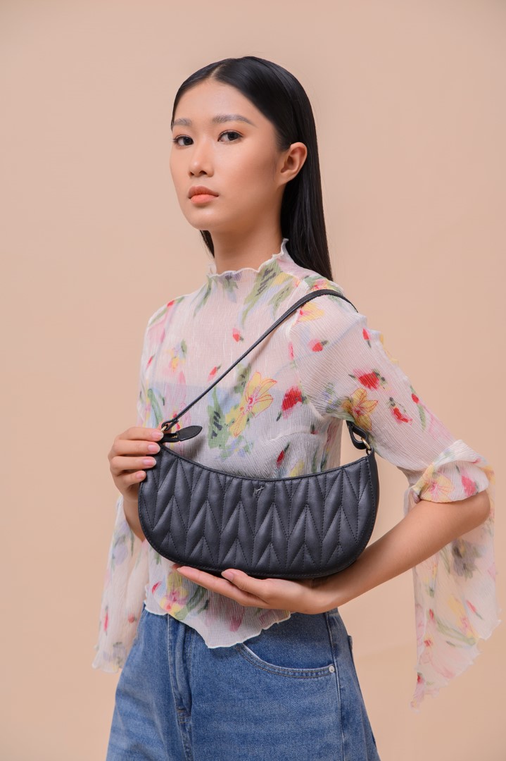 Túi Xách Nữ  WT Leather ECLIPSE II Da Bò Thật Cao Cấp Màu .Trắng, Đen, Xanh