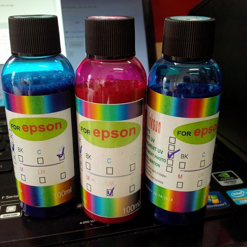 Bộ mực Dầu Pigment 100ml inksun