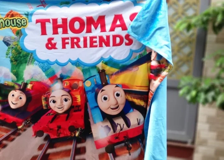 Chăn xe lửa Thomas 1m-1.4m cho bé