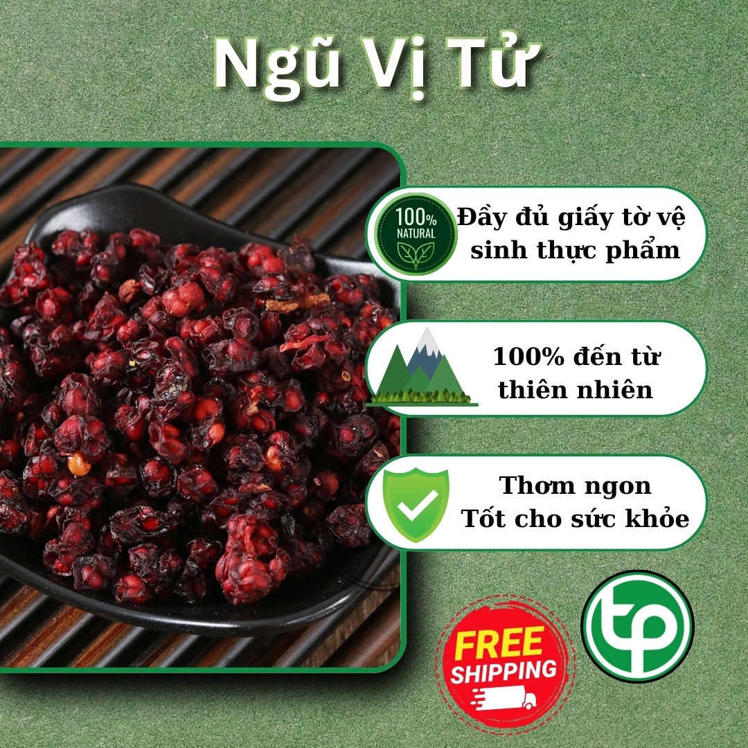 [Hàng mới về] Ngũ vị tử khô 100g - Tấn Phát - Chuyên dùng để cải thiện sức khoẻ người sử dụng