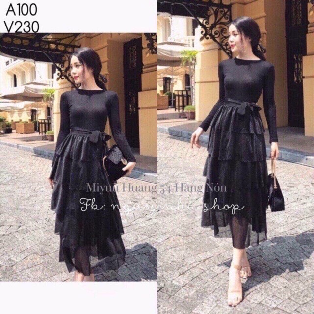 Chân váy tầng maxi buộc eo cực sang chảnh (hàng Quảng Châu)