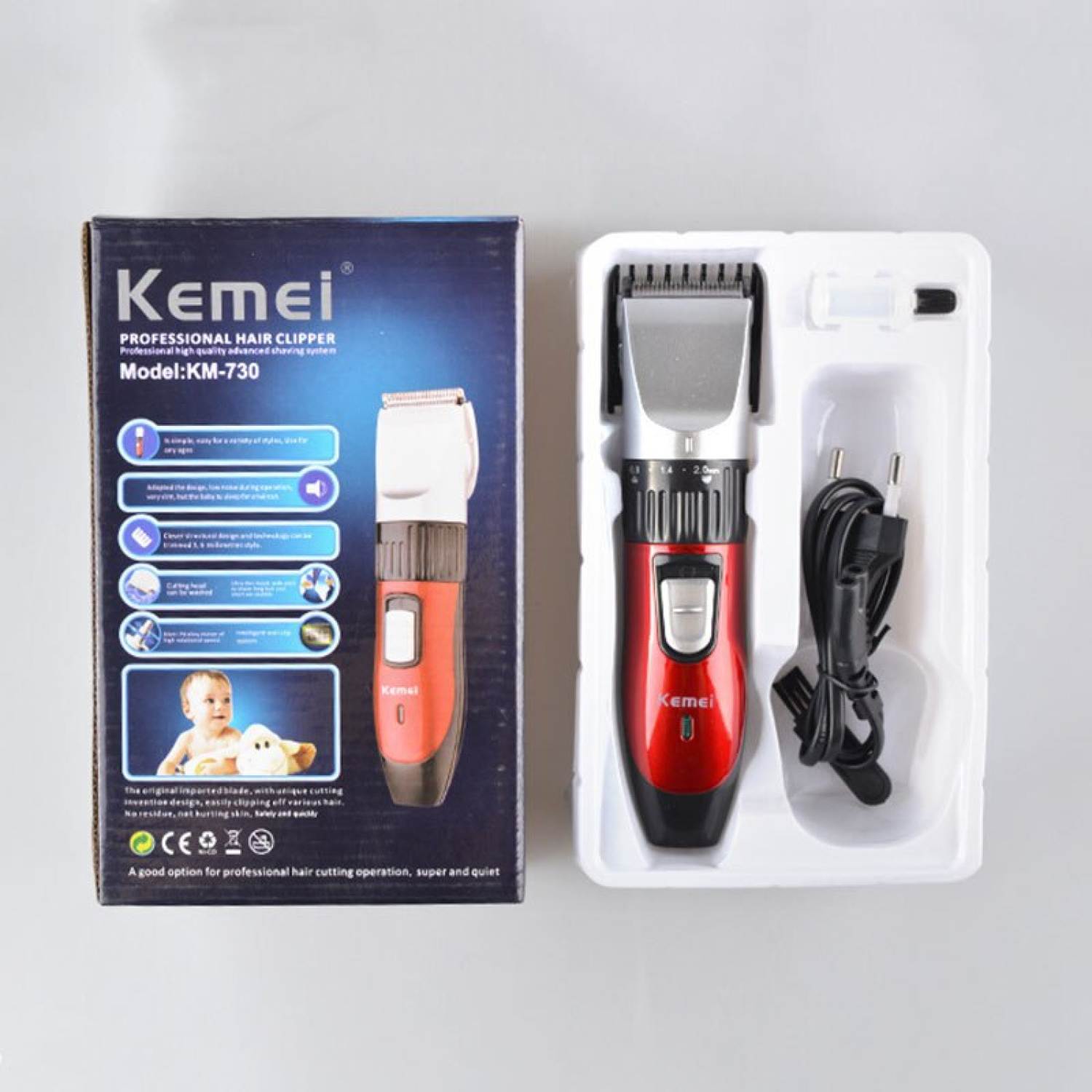 [HCM]Tông đơ cắt tóc cho trẻ em KEMEI KM-730