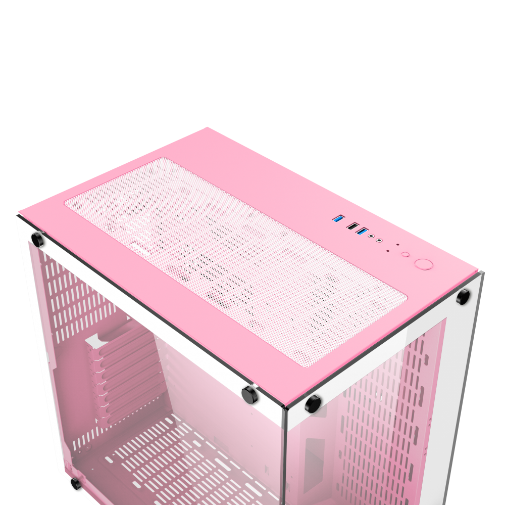 Vỏ Case Xigmatek Aquarius Plus QUEEN (Mid Tower/Màu Hồng)