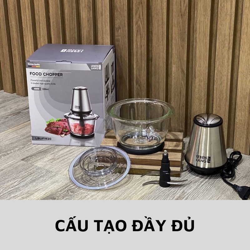 Máy xay thịt cối thủy tinh LEBEN LANG 1.2L - LBUF1920