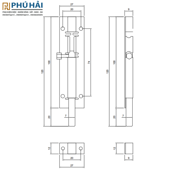 Chốt giữ cửa tủ ivan 05026