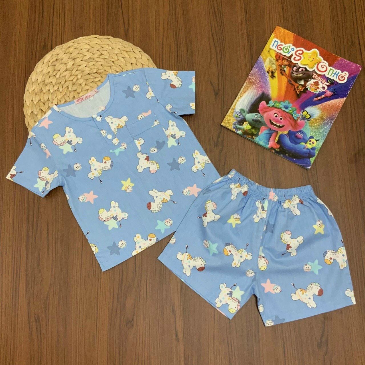 [HCM]Bộ Kate lụa Thái cho bé trai size 10kg Đến 35kg
