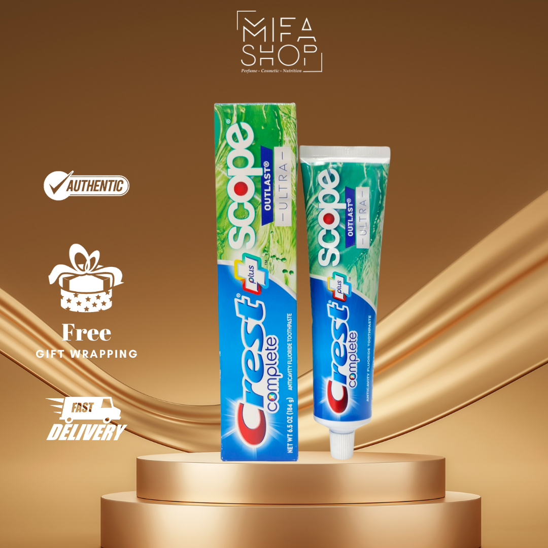 Kem Đánh Răng trắng sáng Crest Complete Plus Scope Outlast Ultra 184g