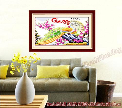 [HCM]Tranh Đính Đá Cha Mẹ DF309 Kích thước :90*50 cm