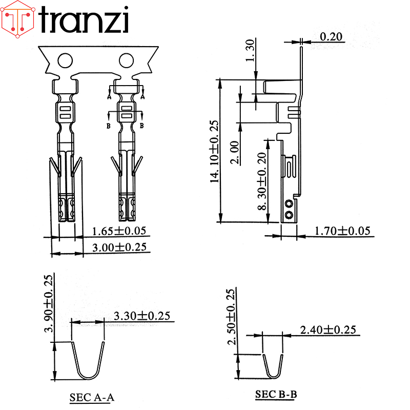 Lõi Header 4.2mm 5557 14.10mm - túi 50 cái