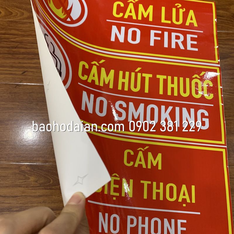 Poster decal No Smoking dán keo sẵn 15 x 40cm (10 tấm)