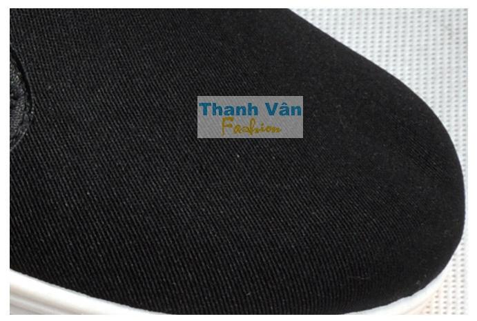 Giày lười nam nữ đế kếp (đen), size từ 35-45